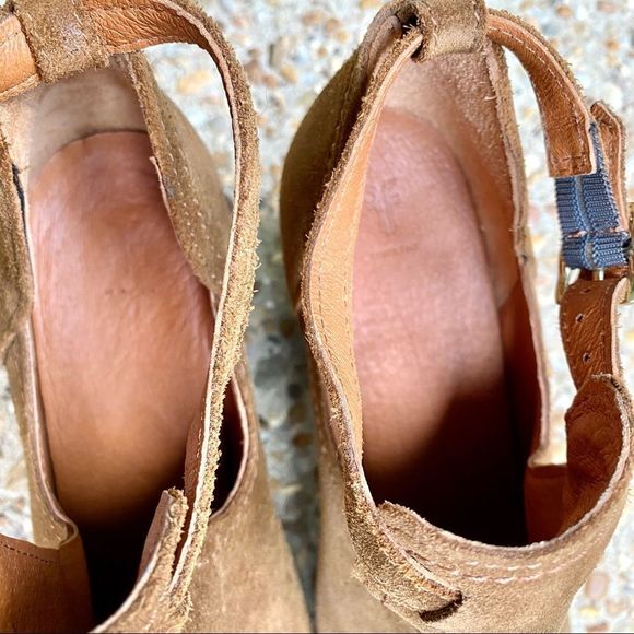 Frye Women’s Meghan Suede Chestnut Cutout Booties Ankle Boots Size 9 - Picture 8 of 9